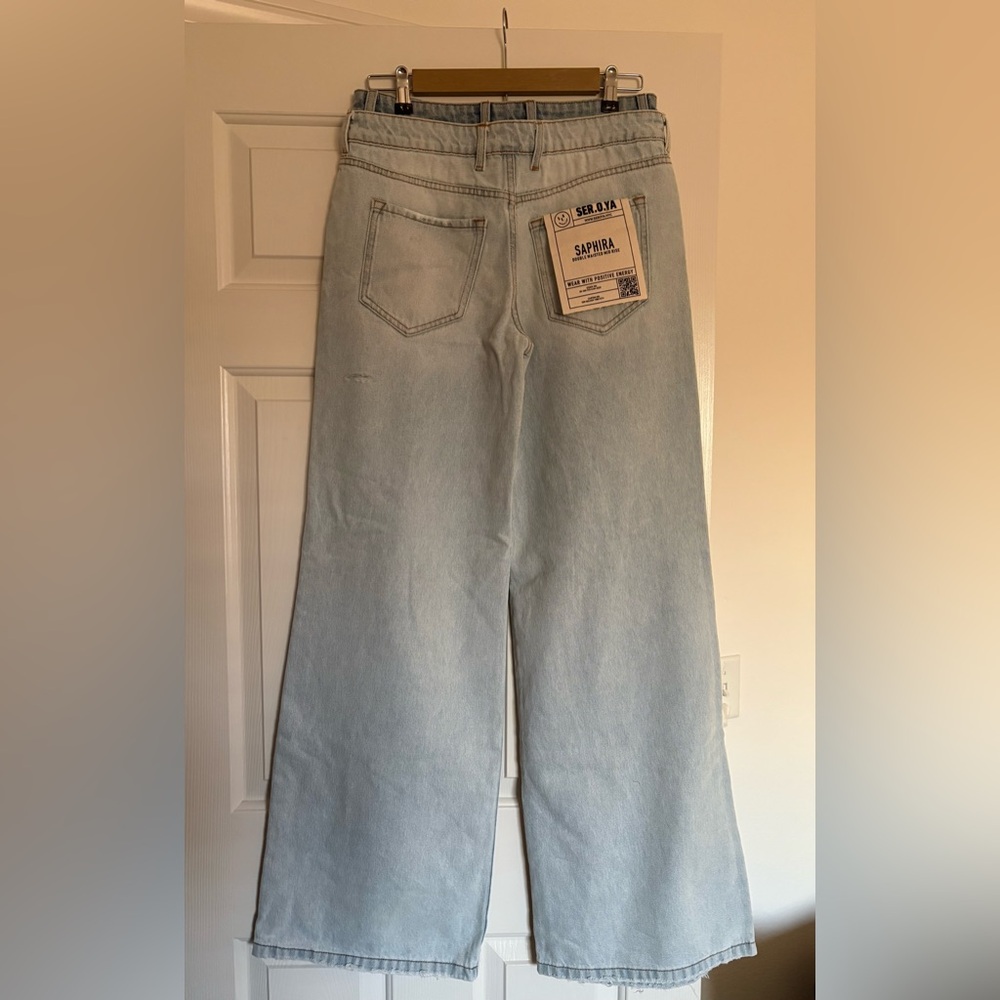 SER.O.YA SAPHIRA JEAN Wide Leg Skylight NWT✨ $298 NEW Sz 26 - Picture 8 of 15